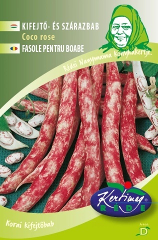 Coco Rose (50 gr) seminte fasole pitica pentru boabe si pastai pestrite, Kertimag - Img 2
