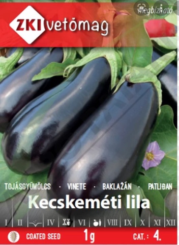 Vinete Kecskemeti Lila (250 seminte) vinete lungi, ovale, cu greutate peste 250 g, de culoare vanat aprins, ZKI