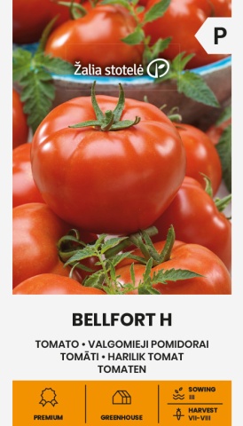 Bellfort F1 (10 seminte) rosii timpurii nedeterminate, fructe lucioase, carnoase, aromate, Seklos
