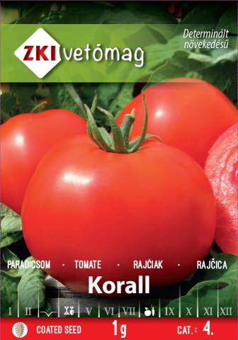 Korall (300 seminte) rosii semitarzii determinate pentru camp, gust bun, ZKI