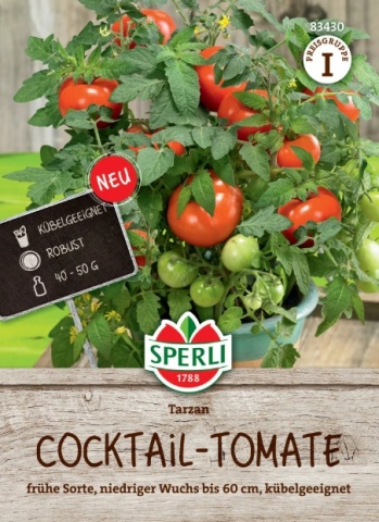 Tarzan F1 (7 seminte) rosii timpurii Cocktail pentru ghiveci, fructe foarte dulci si aromate, Sperli - Img 1