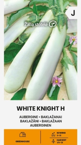 White Knight F1 (10 seminte) vinete albe timpurii, fructe cilindrice lungi, rezistente la boli, Seklos - Img 3
