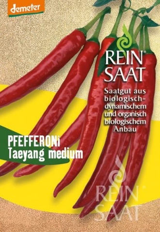 Taeyang medium BIO (30 seminte) ardei iute rosu gust semi-iute, aroma de chilli, ReinSaat - Img 2