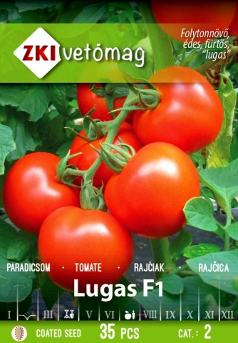 Lugas F1 (35 seminte) rosii semitimpurii nedeterminate, fructe tari, delicioase, ZKI