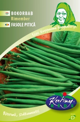 Rimember (50 gr) seminte fasole pitica, pastai verde inchis cilindrice fara ate, Kertimag - Img 2