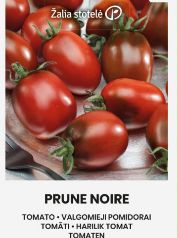 Prune Noire (5 seminte) de rosii mici tip cherry prunisoare negre de 25-30 gr, pulpa este ferma, dulce si suculenta, Seklos - Img 1