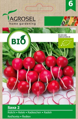 Saxa 2 BIO (400 seminte) ridichi ECO certificat ecologic, Agrosel