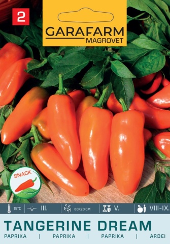 Tangerine Dream (6 seminte) ardei iute determinat, ardei usor picanti portocaliu intens, GaraFarm