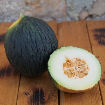 Tendral negro tardio BIO (15 seminte) pepene galben coaja verde inchis, miez verde deschis, aroma exceptionala, ReinSaat
