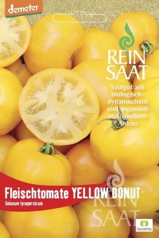 Yellow Donut BIO (35 seminte) tomate galbene determinate, mari, foarte gustoase, ReinSaat - Img 4