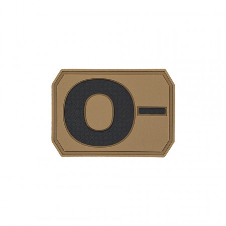 3D PVC Patch Blood Type 0 Negative 4x3cm Dark Coyote Mil-Tec