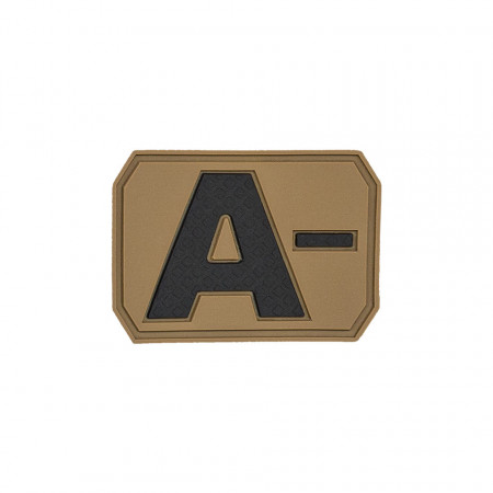 3D PVC Patch Blood Type A Negative 4x3cm Dark Coyote Mil-Tec