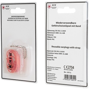 Antifoane Interne EARPLUGS EN 352 Reutilizabile Orange MFH - 3