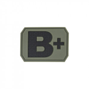 Ecuson 3D PVC Grupa Sanguina B Pozitiv 4x3cm Olive Drab Mil-Tec - 1
