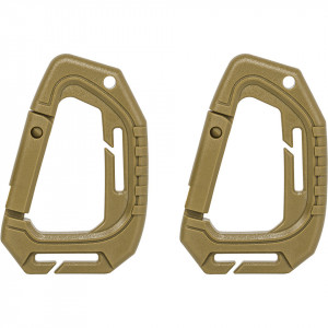 Set 2 Carabine Tactice KARABINER Molle 9x6cm Coyote Mil-Tec - 2
