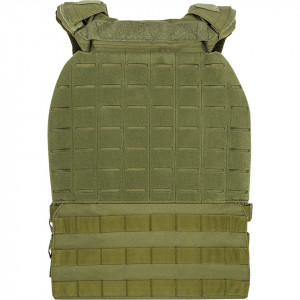 Vesta Tactica Airsoft Plate Carrier TTC Molle LaserCut Olive GFC Tactical - 3
