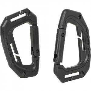 Set 2 Carabine Tactice KARABINER Molle 9x6cm Negre Mil-Tec - 1
