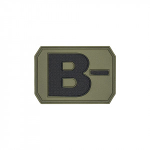 Ecuson 3D PVC Grupa Sanguina B Negativ 4x3cm Olive Drab Mil-Tec - 1
