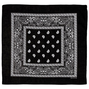 Bandana Tactica Paisley 55x55cm Neagra MFH - 2