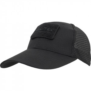 Tactical Mesh Baseball Cap with Velcro Black Mil-Tec