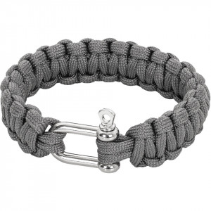 Tactical Paracord Bracelet SURVIVAL Grey Element Airsoft