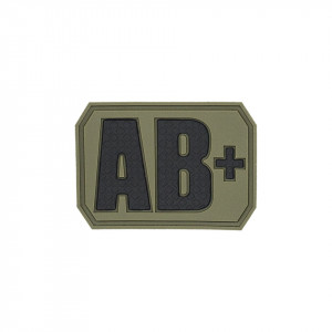 Ecuson 3D PVC Grupa Sanguina AB Pozitiv 4x3cm Olive Drab Mil-Tec - 1
