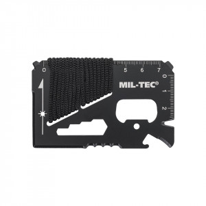 Card Supravietuire Multifunctional Paracord Negru Mil-Tec - 1
