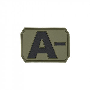 Ecuson 3D PVC Grupa Sanguina A Negativ 4x3cm Olive Drab Mil-Tec - 1