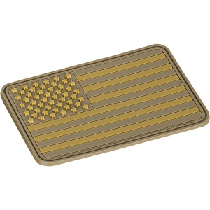 Ecuson 3D PVC USA Flag Velcro Coyote MFH - 2