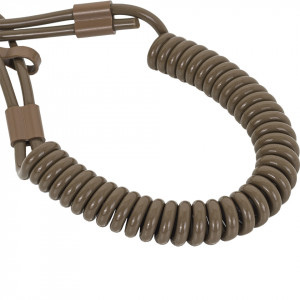 Cordon Siguranta Lanyard Spiralat culoare Coyote produs de Mil-Tec - 3