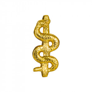 Military Badge SANITATER in gold color GDR - Military Surplus