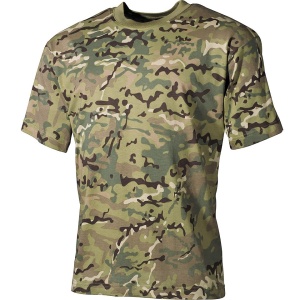 Military Tactical T-shirt US-ARMY 170gsm Cotton MultiCamo MFH