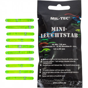 Set 10 Bete Luminoase MINI-LEUCHTSTAB 4cm Verzi Mil-Tec