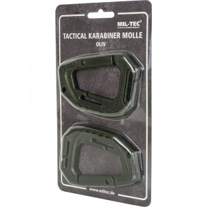 Set 2 Carabine Tactice KARABINER Molle 9x6cm Olive Drab Mil-Tec - 3