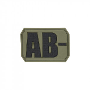 Ecuson 3D PVC Grupa Sanguina AB Negativ 4x3cm Olive Drab Mil-Tec - 1