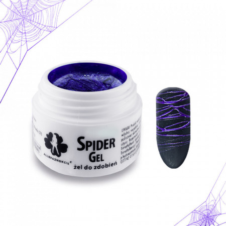 Spider Gel Violet Metalic 3 ml - Allepaznokcie