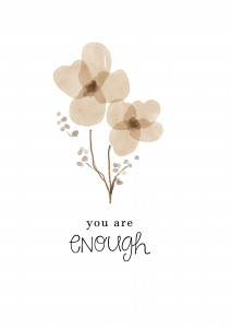 Felicitare carte postala 'You Are Enough', cu mesaj de incurajare
