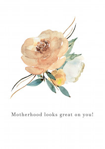 Felicitare carte postala 'Motherhood', pentru noi mamici