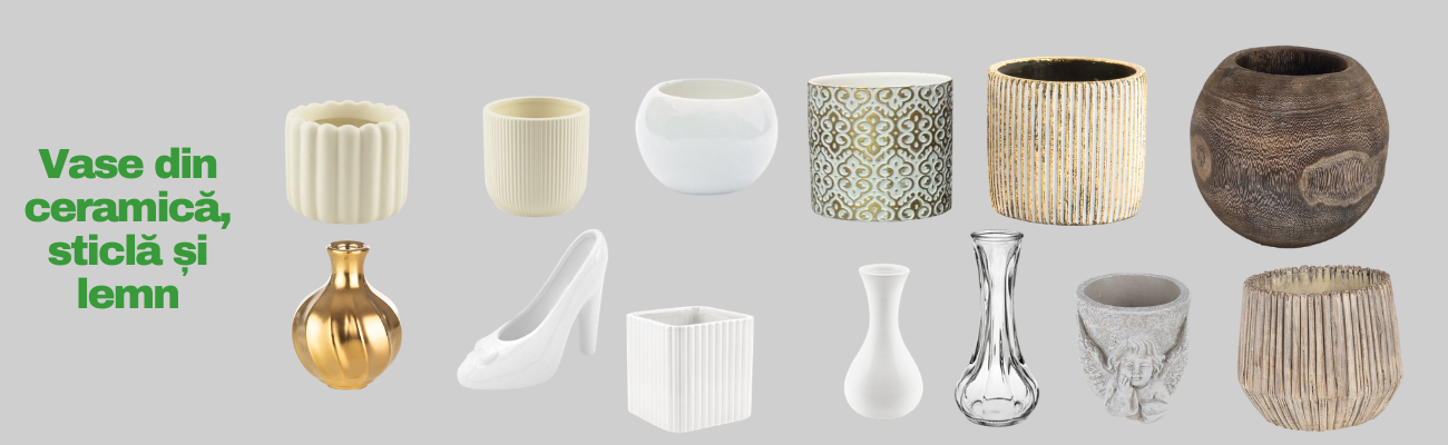 vase florarie ceramice sticla lemn