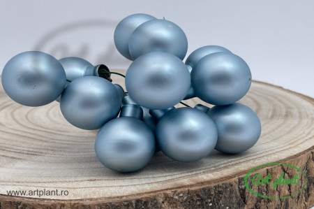 Globulete sticla misty blue mat 2.5 cm
