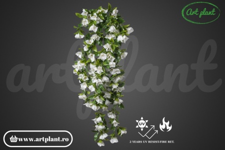 Bougainvillea artificială curgătoare 92 cm – alb (UV + FR)