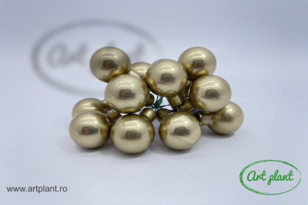 Globulete sticla champgane lucios 2.5 cm