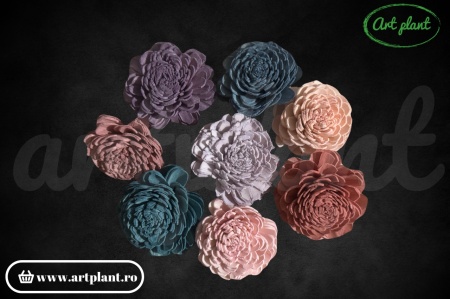 Mix flori lemn ming (sola) 6 cm