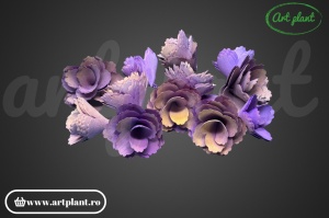 Flori din lemn mov