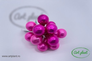 Globulete sticla mix fuchsia lucios 2 cm - Img 2