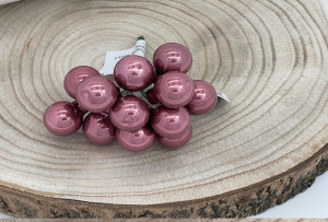 Globulete sticla velvet pink lucios 2.5 cm