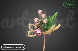 Ramură decorativă, 19 cm - aurie - Img 3