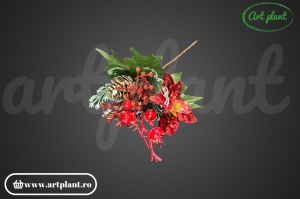 Ramură decorativă, 24 cm - roșie - Img 5