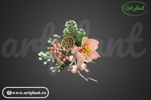 Ramură decorativă, 24 cm - roz - Img 4