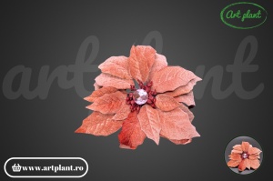 Ramură decorativă Crăciuniță, 23 cm – roz